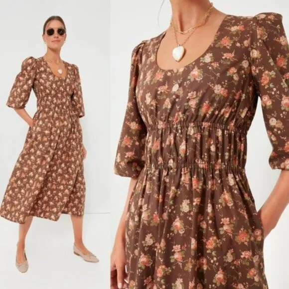 NWT Tuckernuck Rosewood Chintz Marlena Dress, Boho Floral, Size Small