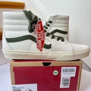NWT Vans Sk8 Hi Leather Sneakers in Vintage Pop - Marshmallow Turtledove shoes