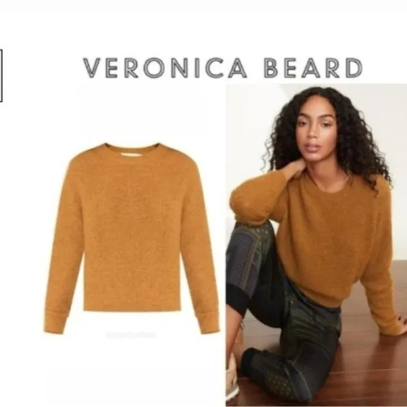 NWT! Veronica Beard Melinda Gold Sweater Size Large