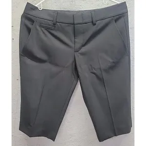 NWT Vince Womens Bermuda Shorts Sz 4 Cotton Hook &amp; Eye Zipped Black $225