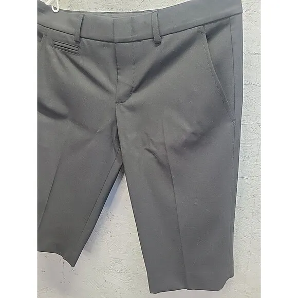 NWT Vince Womens Bermuda Shorts Sz 4 Cotton Hook &amp; Eye Zipped Black $225