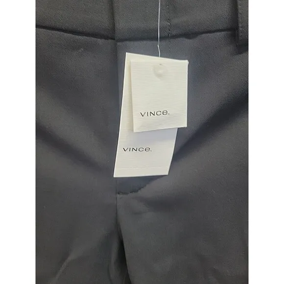 NWT Vince Womens Bermuda Shorts Sz 4 Cotton Hook &amp; Eye Zipped Black $225