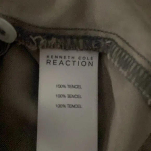 NWT Womens Kenneth Colemidi tencel button front fall casual shirt dress