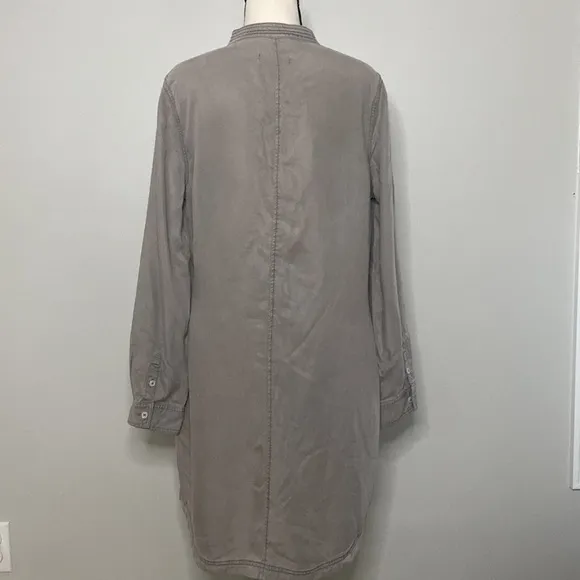 NWT Womens Kenneth Colemidi tencel button front fall casual shirt dress