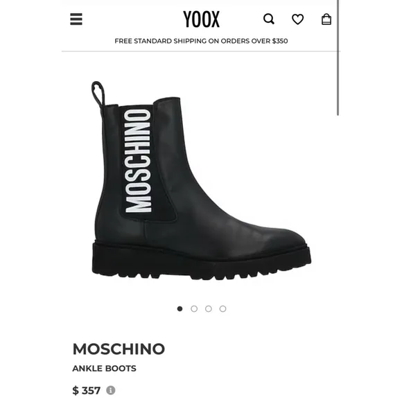 NWT Women's Moschino Chelsea Ankle Boots Size Black 36/37-Size 6 Best