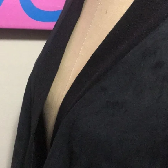 NYDJ Black Faux Leather Suede Jacket
