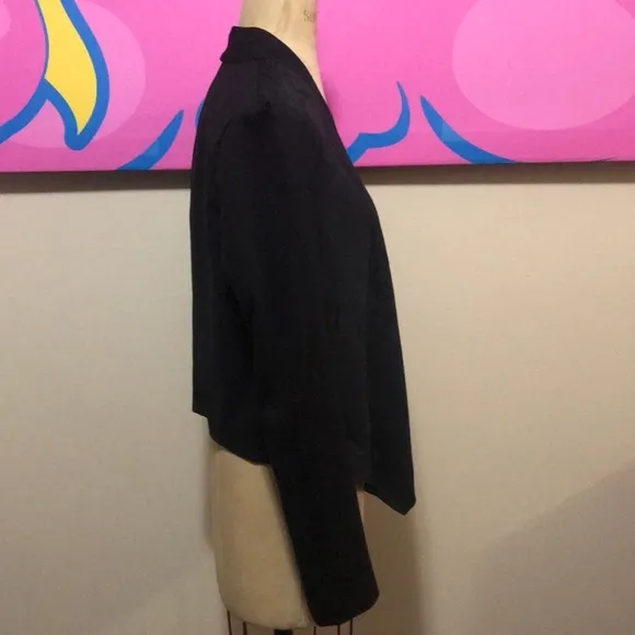 NYDJ Black Faux Leather Suede Jacket