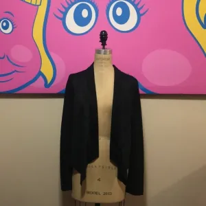 NYDJ Black Faux Leather Suede Jacket