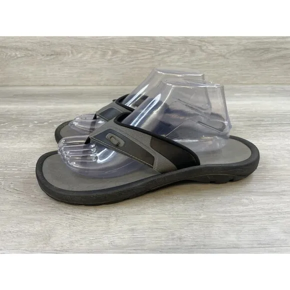 Oakley 10113-007 Men's US 9 Gray Synthetic Slip-On Beach Flip Flop Thong Sandal