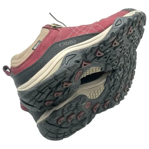Oboz  Sapphire Low B-Dry  Hiking Shoe  - Women's  Red Hiking Shoes  - SIZE 10