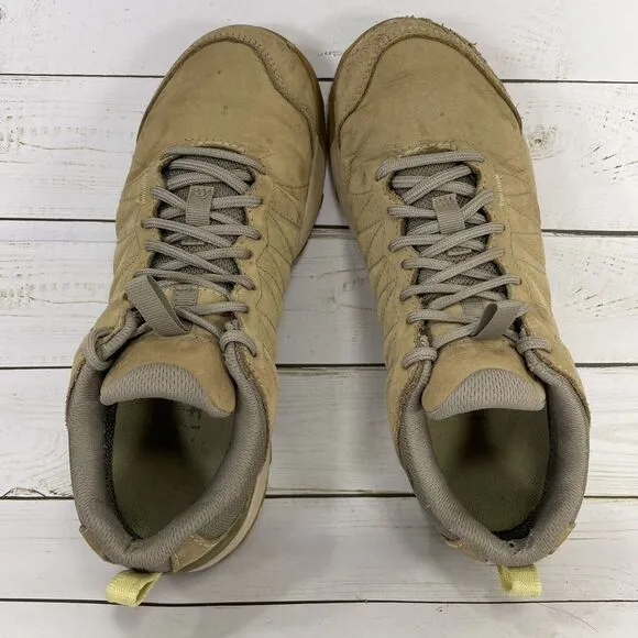 Oboz Sypes Low Hiking Boots Womens Size 8 Tan Suede BDry Waterproof Athletic