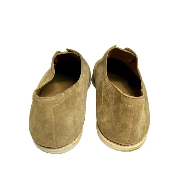 Officina Suede Slip On Loafers Sz 10 Tan