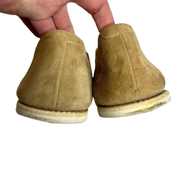 Officina Suede Slip On Loafers Sz 10 Tan