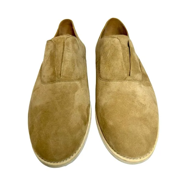 Officina Suede Slip On Loafers Sz 10 Tan
