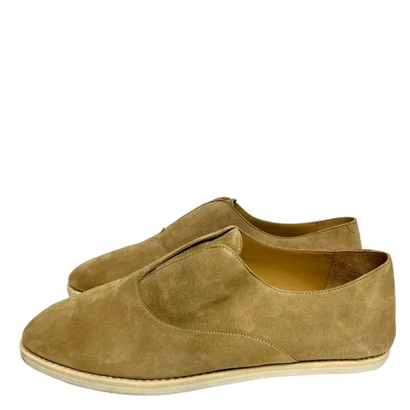 Officina Suede Slip On Loafers Sz 10 Tan