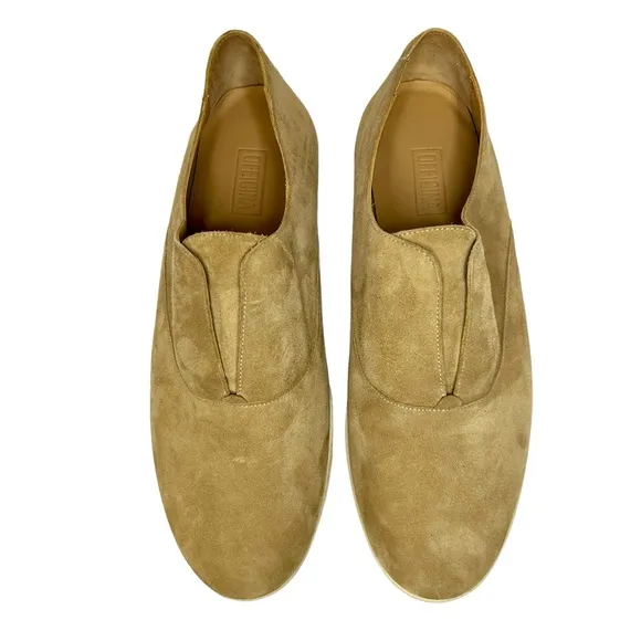 Officina Suede Slip On Loafers Sz 10 Tan
