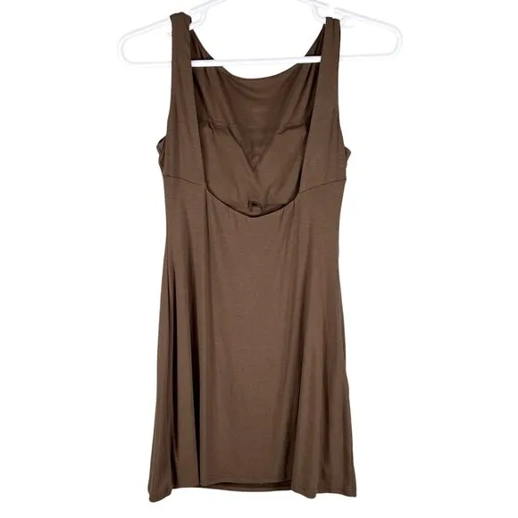 OGL Eco SkinKiss Womens L Coco Brami Tank Dress Scoop Back Built In Bra Athletic