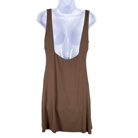 OGL Eco SkinKiss Womens L Coco Brami Tank Dress Scoop Back Built In Bra Athletic