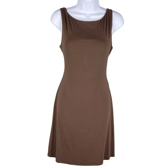 OGL Eco SkinKiss Womens L Coco Brami Tank Dress Scoop Back Built In Bra Athletic