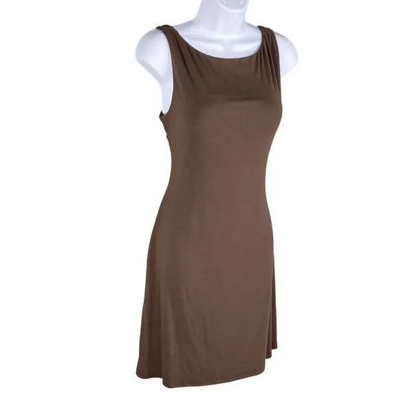 OGL Eco SkinKiss Womens L Coco Brami Tank Dress Scoop Back Built In Bra Athletic