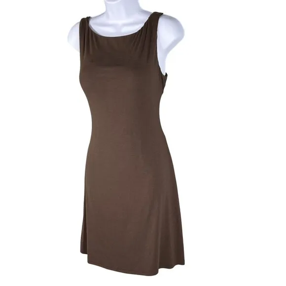 OGL Eco SkinKiss Womens L Coco Brami Tank Dress Scoop Back Built In Bra Athletic