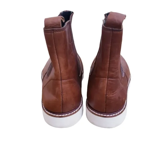 Oliver Clark Brown Leather Slip On, High Top, Chelsea Boots, Size 12