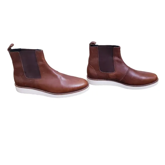 Oliver Clark Brown Leather Slip On, High Top, Chelsea Boots, Size 12