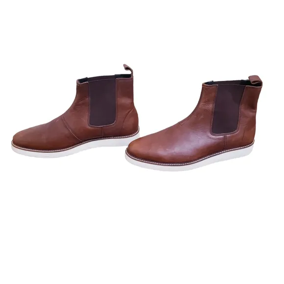 Oliver Clark Brown Leather Slip On, High Top, Chelsea Boots, Size 12