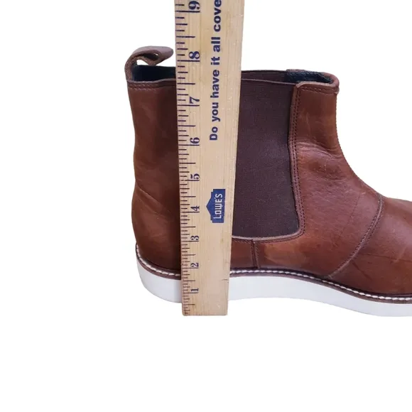Oliver Clark Brown Leather Slip On, High Top, Chelsea Boots, Size 12