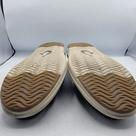 Olukai Kakaha Mens 10 Brown Leather Slip On Shoes Casual Comfort 10490-4848