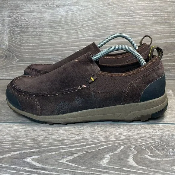 Olukai Kama Hele Men's Sz 10/EU 43 Brown Leather Casual Slip-On Loafer Shoes