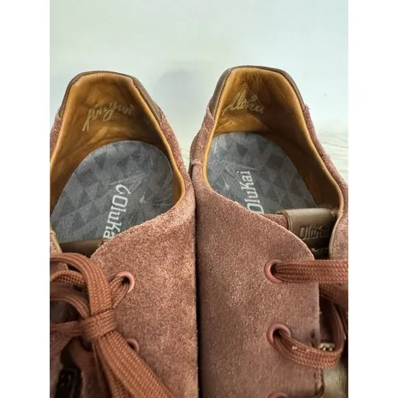 Olukai Lae Ahi Li Kala Men’s Size‎ 13 Canoe Red Leather Sneakers Shoes