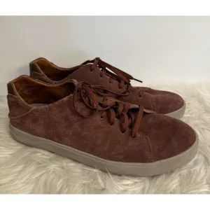 Olukai Lae Ahi Li Kala Men’s Size‎ 13 Canoe Red Leather Sneakers Shoes