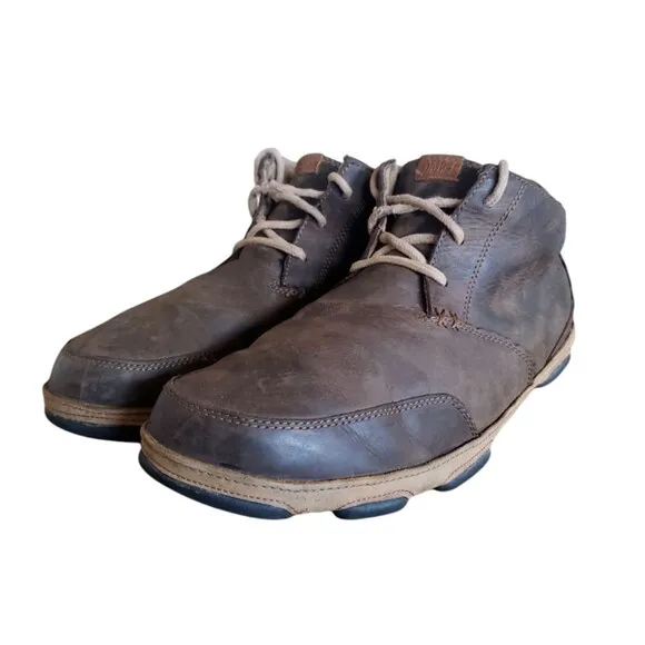 Olukai Men's Chukka Boots Kamuela Brown Leather Shoe Men's Size 13