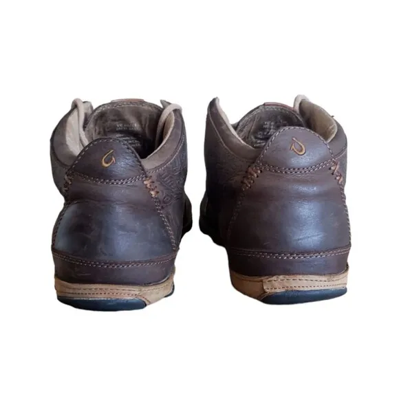 Olukai Men's Chukka Boots Kamuela Brown Leather Shoe Men's Size 13