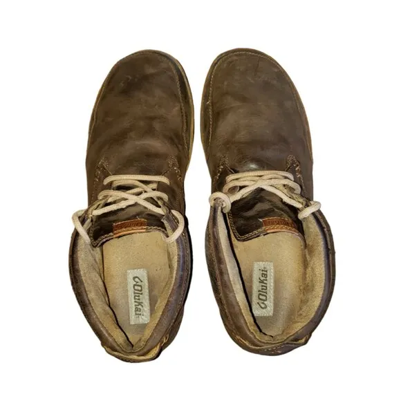 Olukai Men's Chukka Boots Kamuela Brown Leather Shoe Men's Size 13