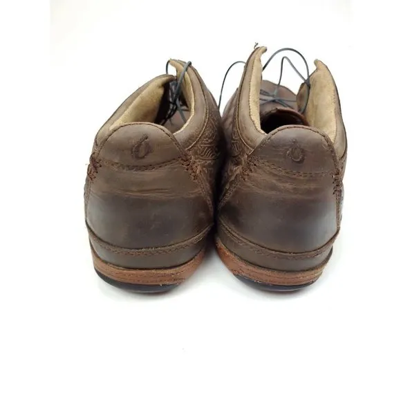 Olukai Men’s Kamuela Mens 10 Leather Outdoor Rugged Brown Boots Comfort Shoes