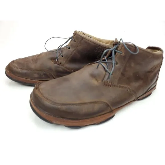 Olukai Men’s Kamuela Mens 10 Leather Outdoor Rugged Brown Boots Comfort Shoes