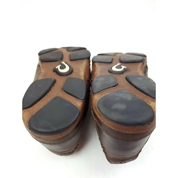 Olukai Men’s Kamuela Mens 10 Leather Outdoor Rugged Brown Boots Comfort Shoes