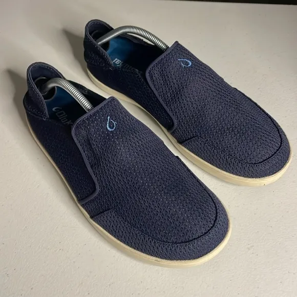 Olukai Men's Nohea Mesh Slip On Shoes Blue Size 11