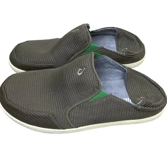 Olukai Mens Nohea Mesh Slip On Shoes Size 9.5 Taupe Beach