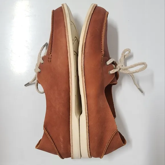 Olukai Moku Leather Boat Style Shoes #20276-3131 Women's Size 9¹½-10