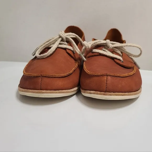 Olukai Moku Leather Boat Style Shoes #20276-3131 Women's Size 9¹½-10