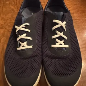 OluKai “Moku Pae” Men's Breathable Trench Blue / Off White Boat Shoes