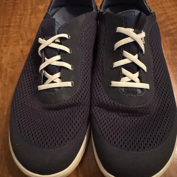 OluKai “Moku Pae” Men's Breathable Trench Blue / Off White Boat Shoes
