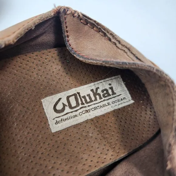 Olukai Moloa Shoes Mens‎ 9 Embroidered Boating Fishing Outdoors Surfing Hawaii