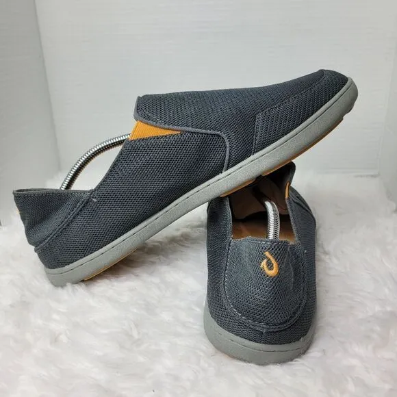 Olukai Nohea Mesh Slip On Shoes Men's Size 13 Gray Rafting Fishing Paddle Board
