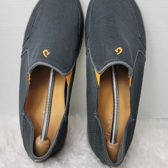 Olukai Nohea Mesh Slip On Shoes Men's Size 13 Gray Rafting Fishing Paddle Board