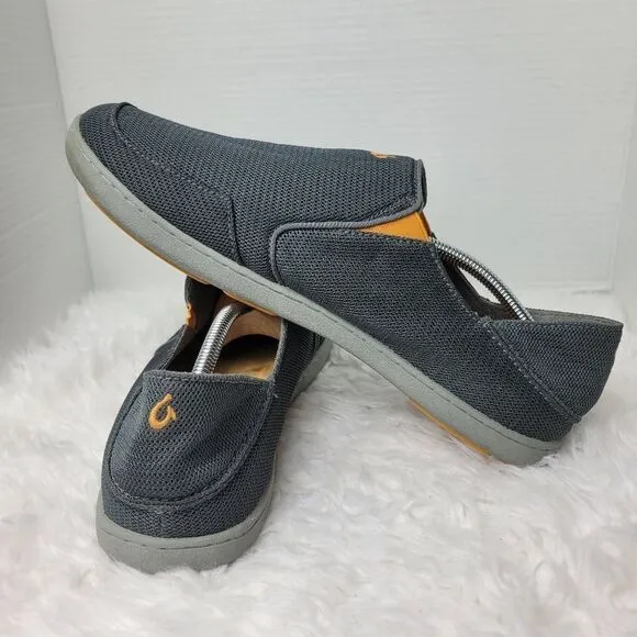 Olukai Nohea Mesh Slip On Shoes Men's Size 13 Gray Rafting Fishing Paddle Board