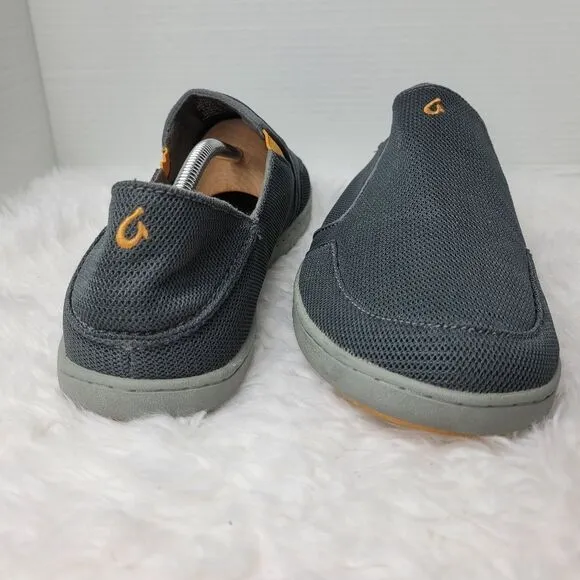 Olukai Nohea Mesh Slip On Shoes Men's Size 13 Gray Rafting Fishing Paddle Board